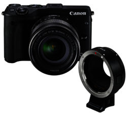 Canon EOS M3 Compact System Camera with EF-M 18-55mm f/3.5-5.6 IS STM Zoom Lens & EF-EOS-M Lens Mount Adapter